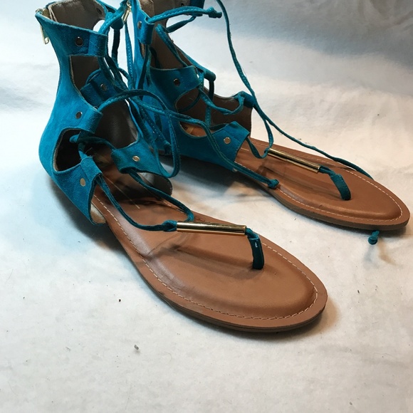 Dolce Vita - Blue Strappy Sandals, Size 10 - Picture 2 of 7